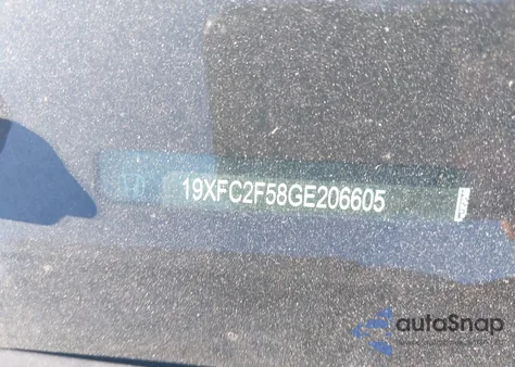 2016 Honda Civic Lx from USA, damaged, VIN 19XFC2F58GE206605